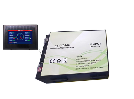 بسته باتری لیتیوم 200Ah 48V با ایمنی بالا برای وسایل نقلیه الکتریکی کشتی دریایی با صفحه نمایش LCD