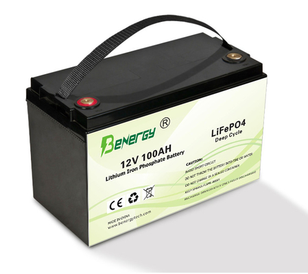 بسته باتری پلاستیکی LiFePo4 12V 100AH ​​چگالی انرژی بالا سفارشی